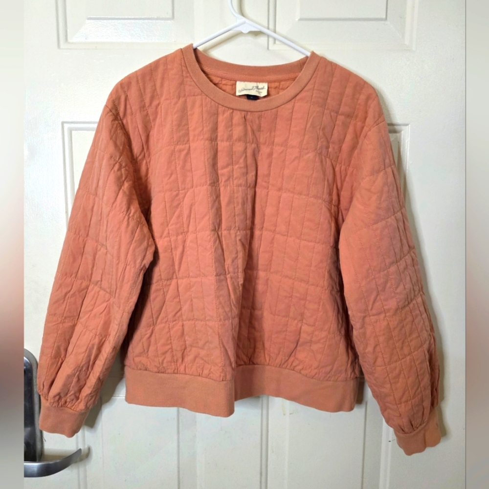 Universal Threads Quilted Sweatshirt Orange